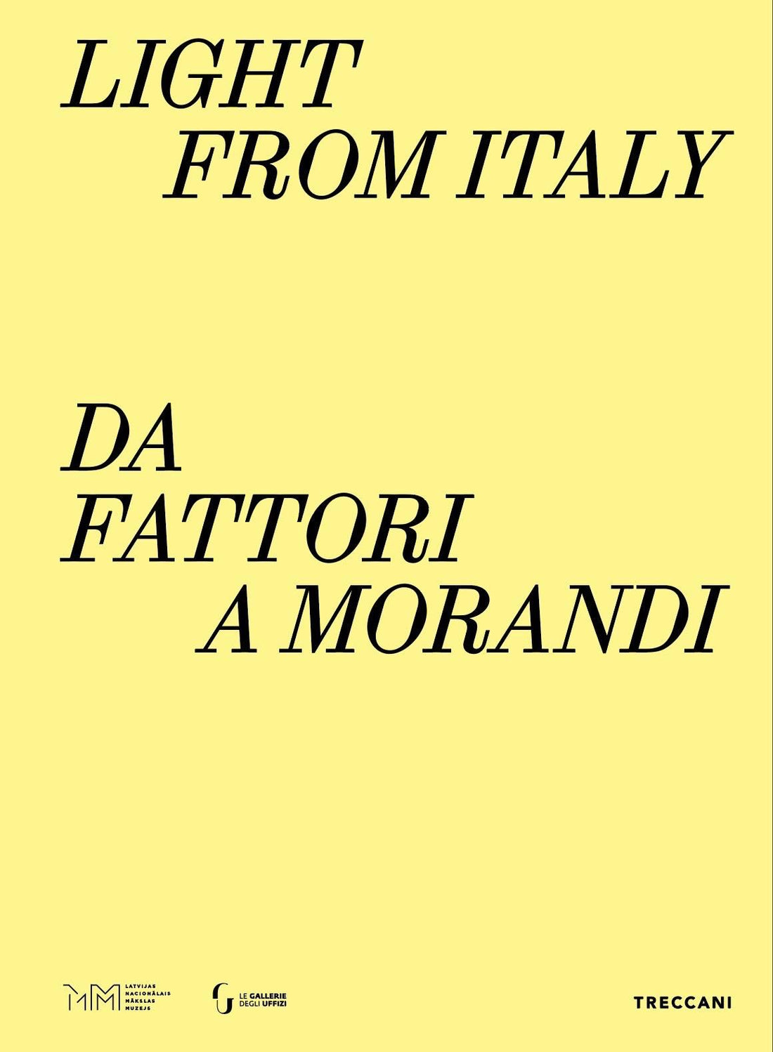 Copertina del catalogo «Light from Italy: da Fattori a Morandi», Treccani