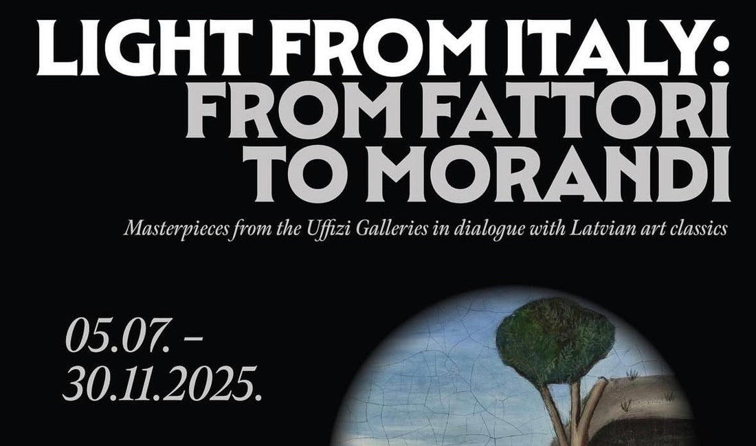 Locandina della mostra «Light from Italy. Da Fattori a Morandi»