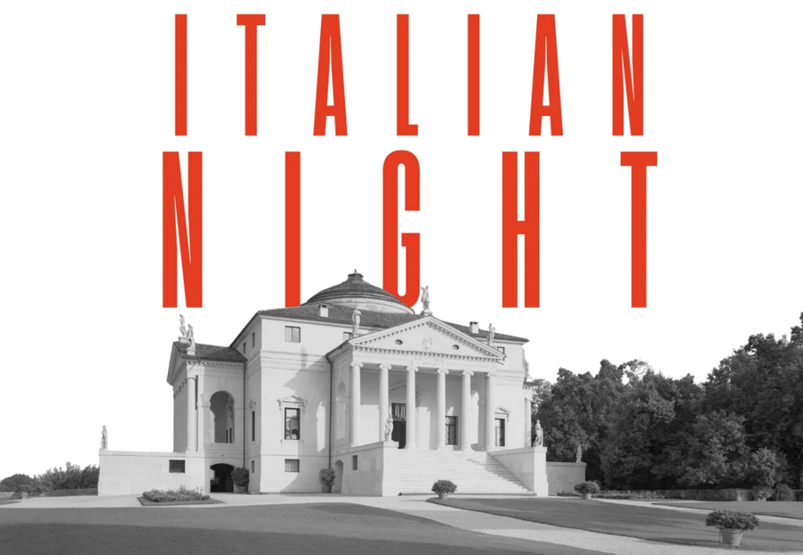 Locandina della mostra «Two Voices on Palladio»