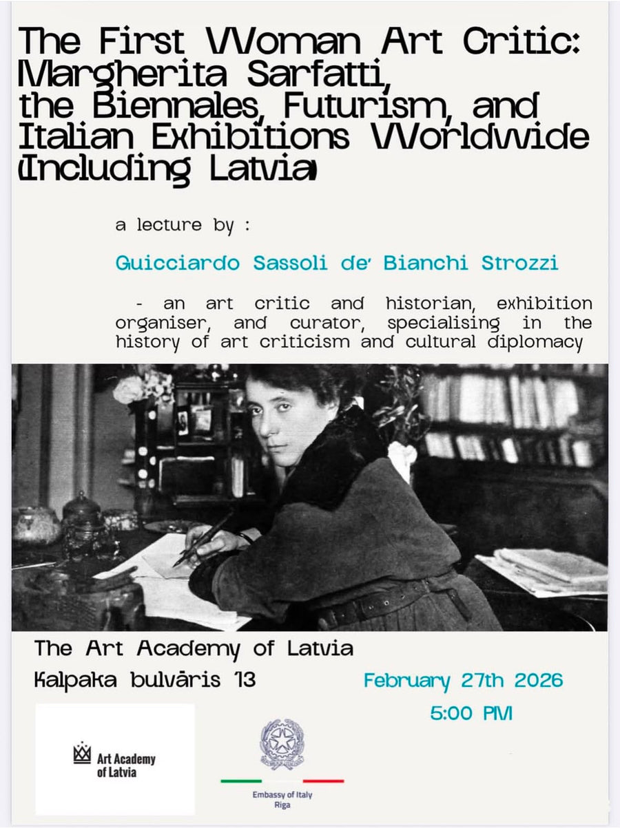 Locandina della conferenza «La prima donna critica d'arte: Margherita Sarfatti»