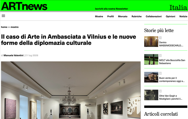 Il caso di Arte in Ambasciata a Vilnius e le nuove forme della diplomazia culturale