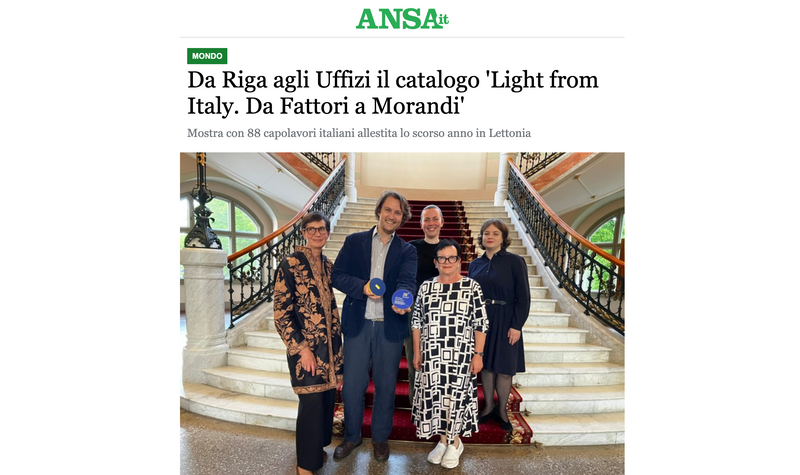 Da Riga agli Uffizi il catalogo 'Light from Italy. Da Fattori a Morandi'