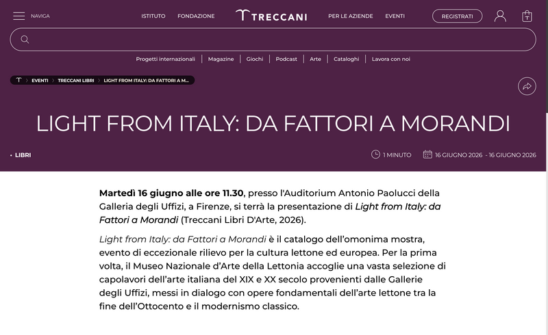 Light from Italy: da Fattori a Morandi - Uffizi